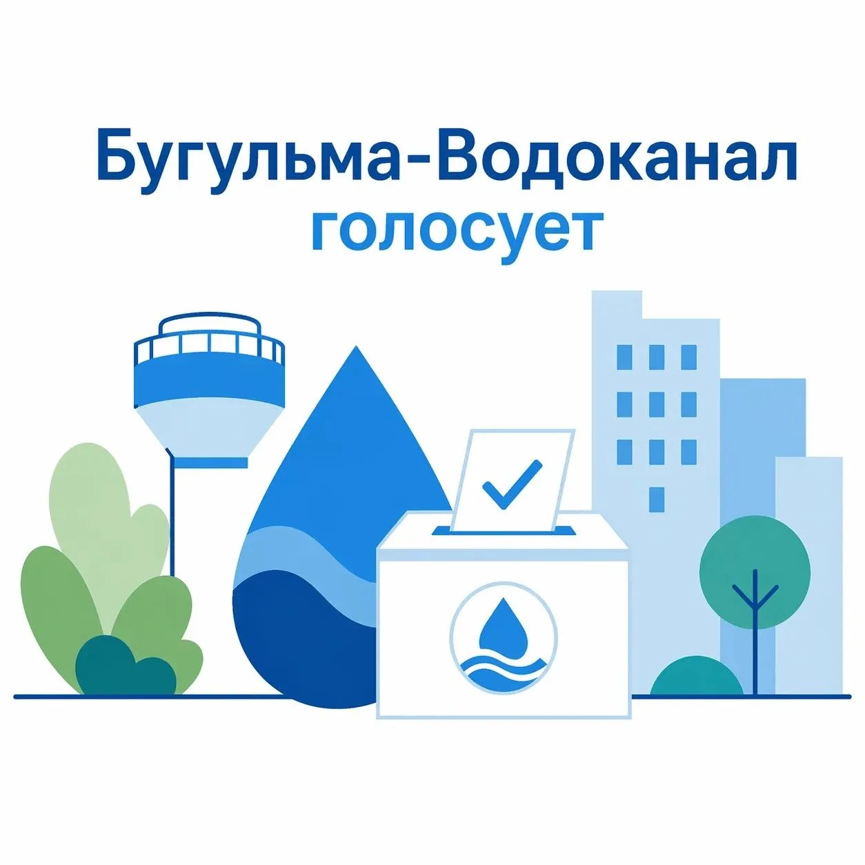 🏡Бугульма-Водоканал сообщает, что на благоустройство нашего города можно повлиять уже ...
