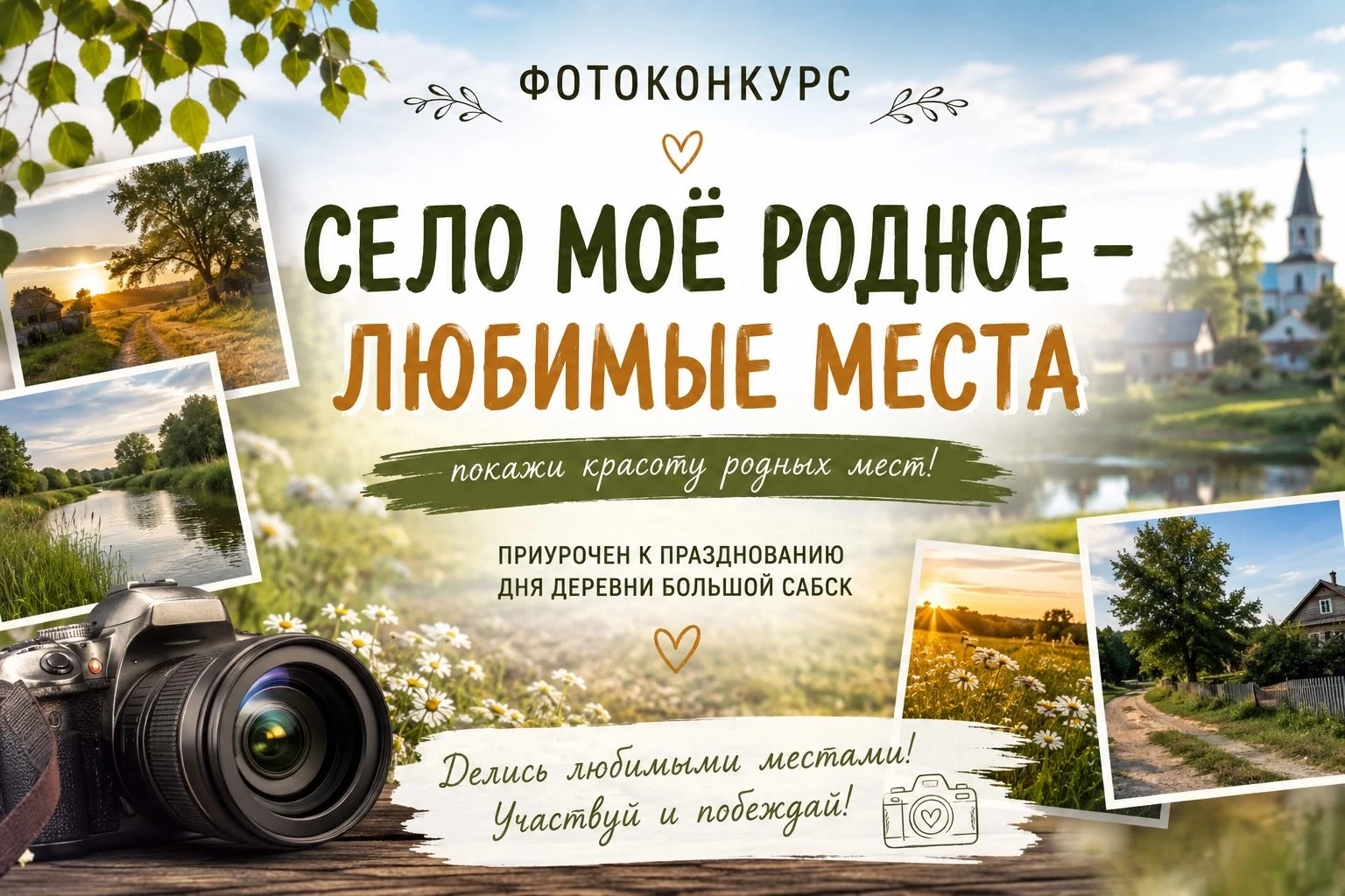 ФОТОКОНКУРС «СЕЛО МОЁ РОДНОЕ — ЛЮБИМЫЕ МЕСТА»