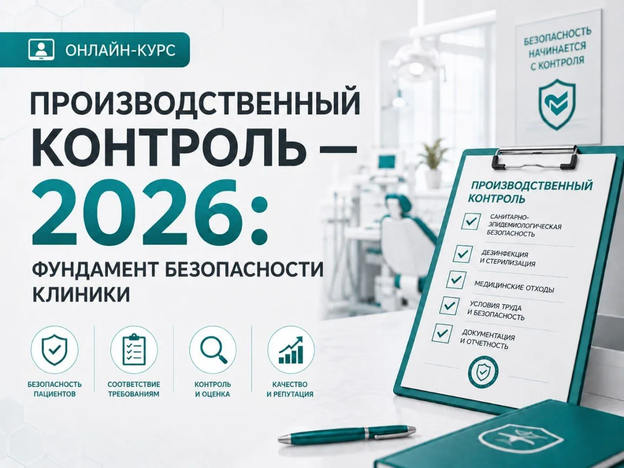 Онлайн-курс ЦСМК «Производственный контроль — 2026: фундамент безопасности клиники»