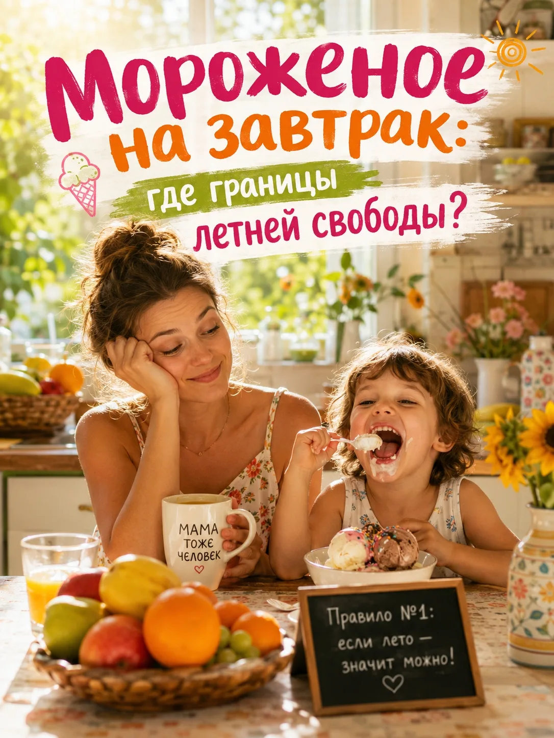 Мороженое на завтрак и сон после полуночи: где заканчивается лето и начинается мамина н...