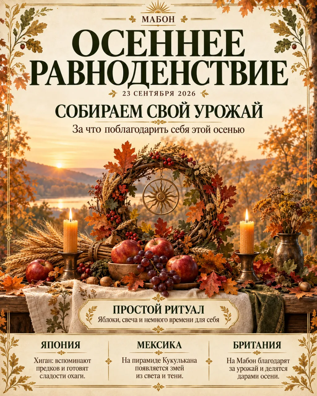 🍂 Осеннее равноденствие. Что хорошего вы собрали к этой осени?