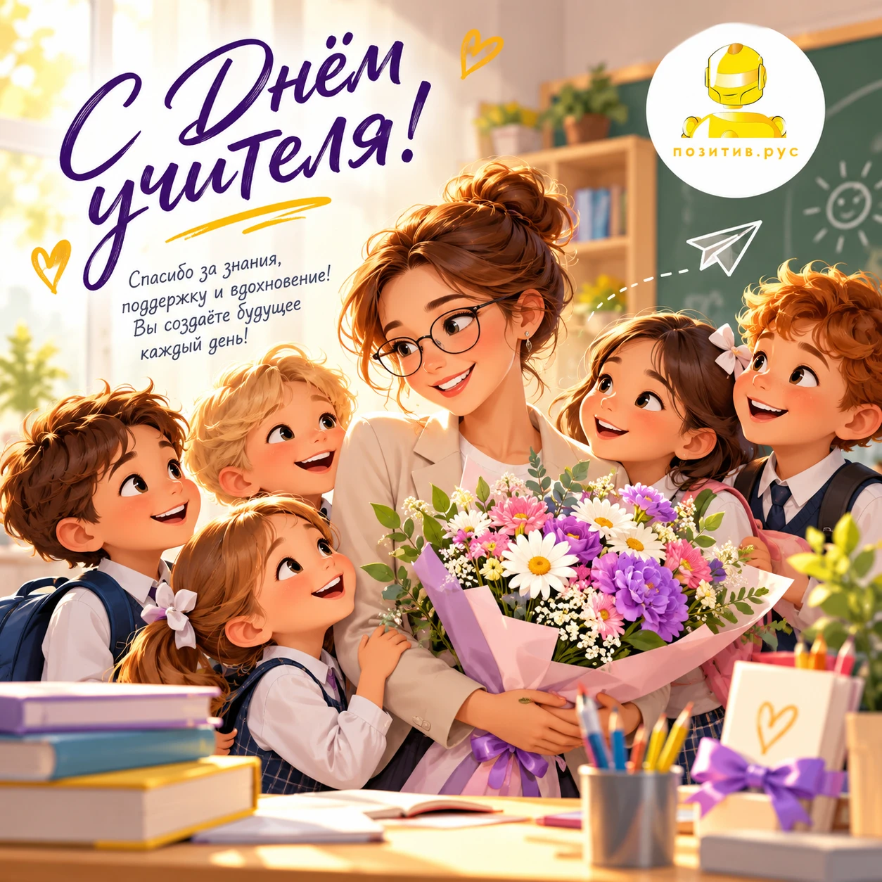 Поздравляем с Днём учителя! 💐