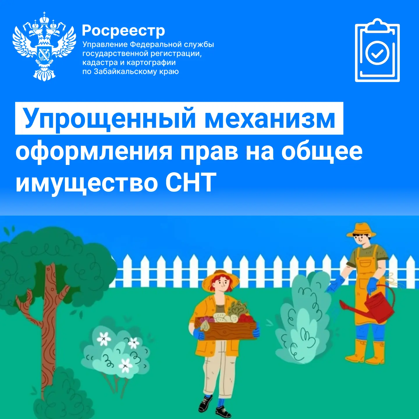 ✅ Новый механизм упростит оформление прав на общее имущество СНТ