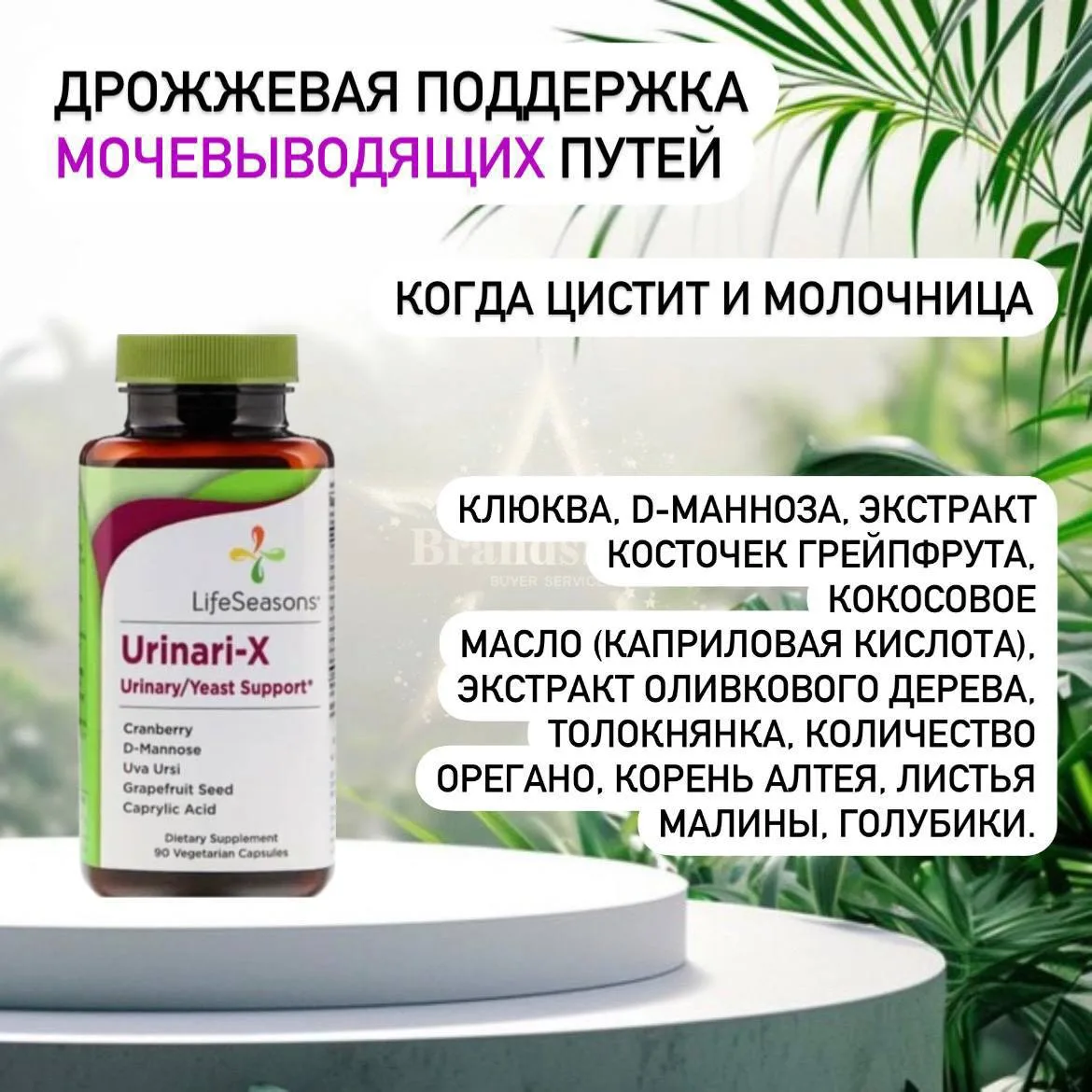 Urinari-X Комплексная поддержка мочевыводящих путей и защита от грибков