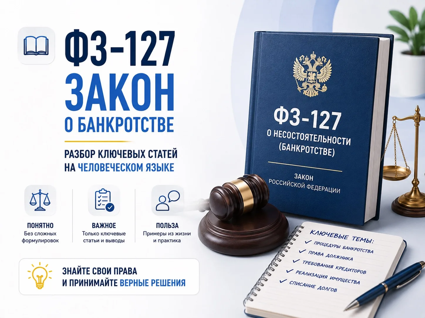 📚 ФЗ-127 Закон о банкротстве: Разбор ключевых статей на человеческом языке