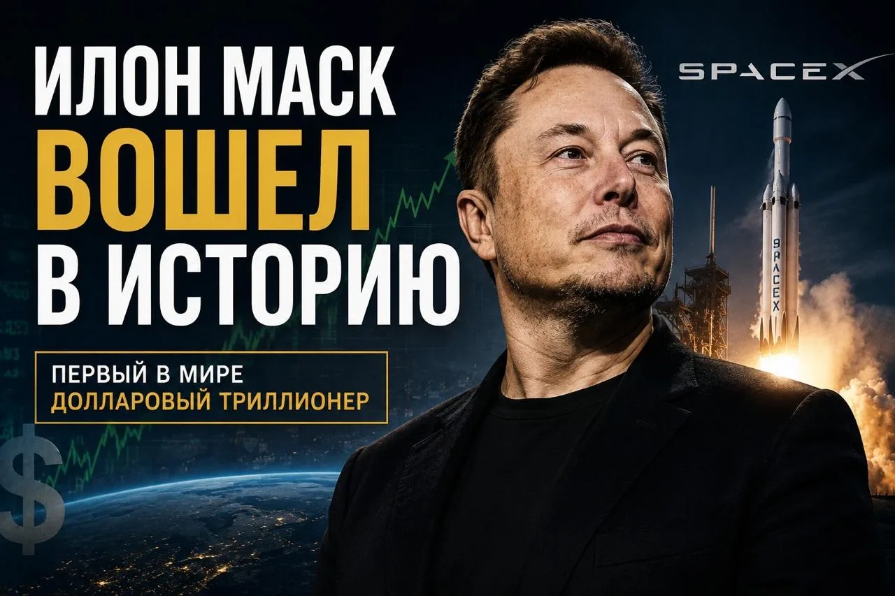 Илон Маск первый в истории долларовый триллионер!

ТРИЛЛИОН ДОЛЛАРОВ!

Ты представляешь, сколько это