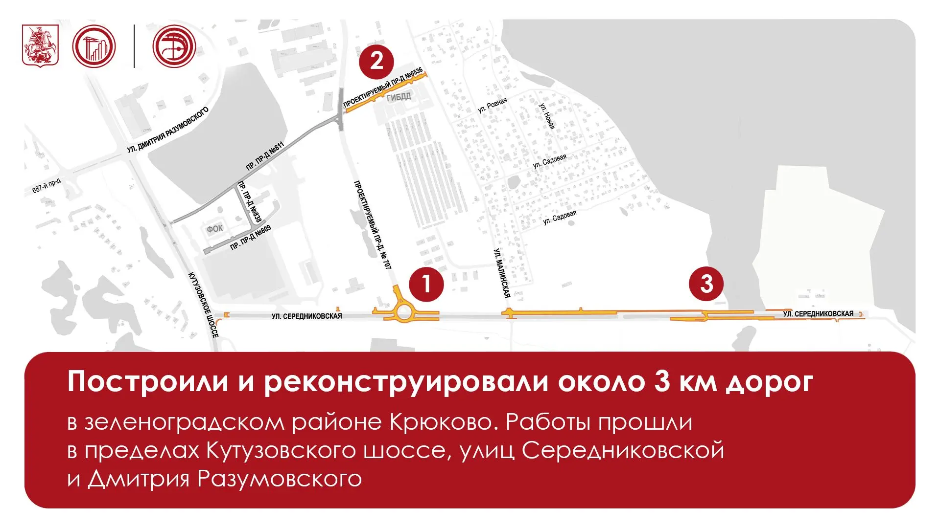 👷🏻‍♂️ В Зеленограде обновили почти 3 км дорог

В районе Крюково завершили строительство и реконстр