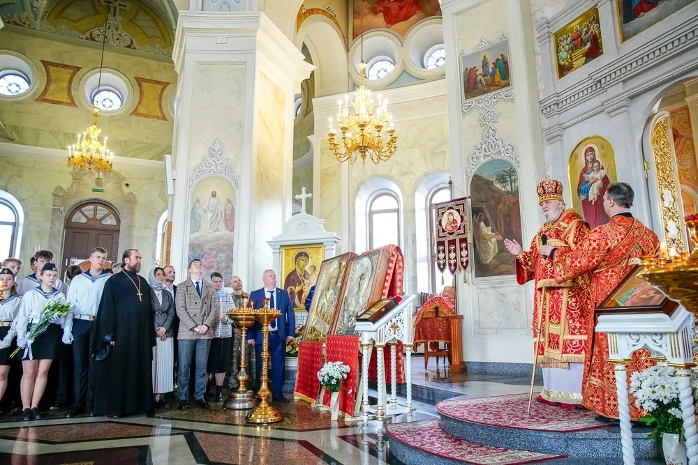 Кадеты курских школ посетили Пасхальный молебен в рамках Георгиевского сбора   По традиции в рамках 