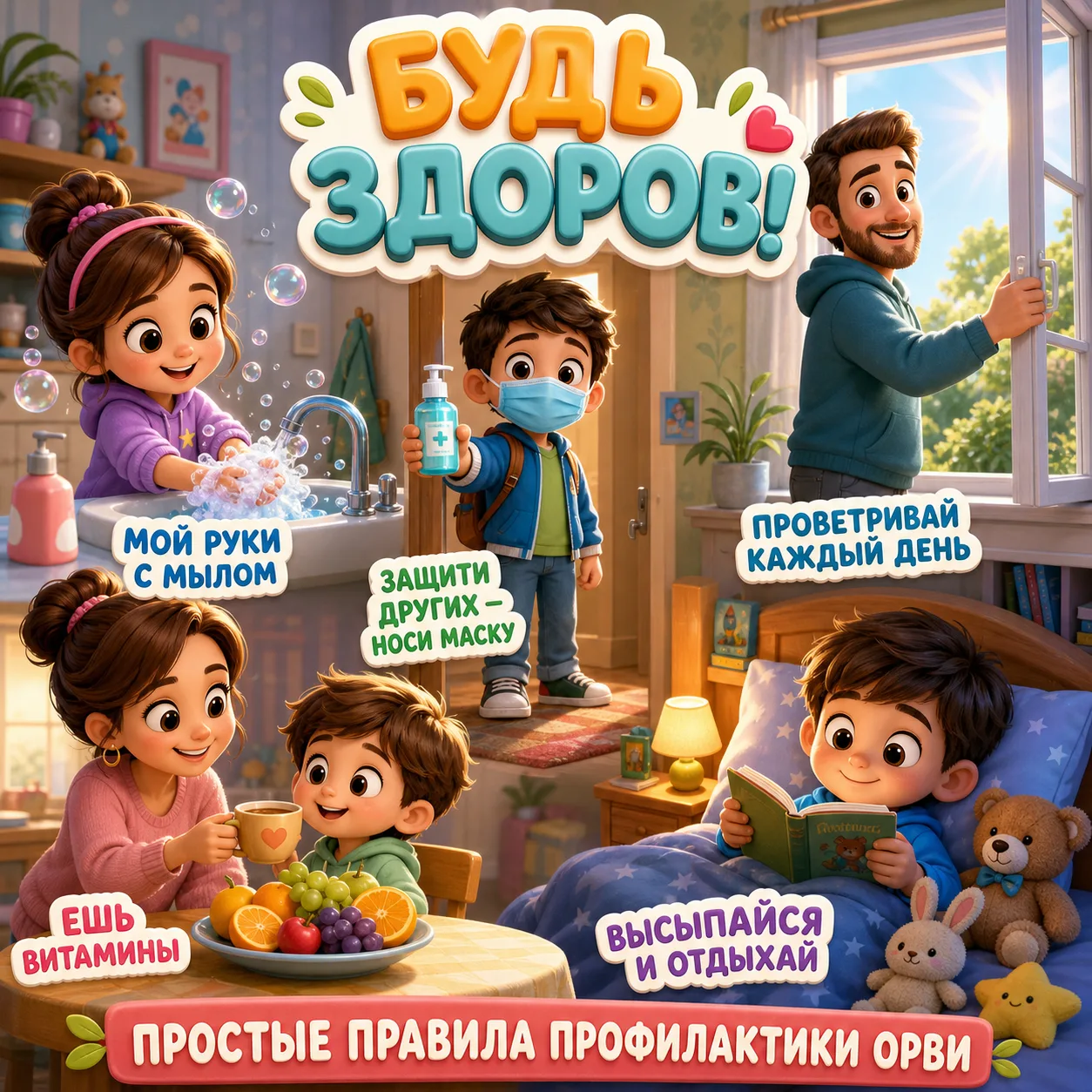Будь здоров! 5 простых правил для всей семьи