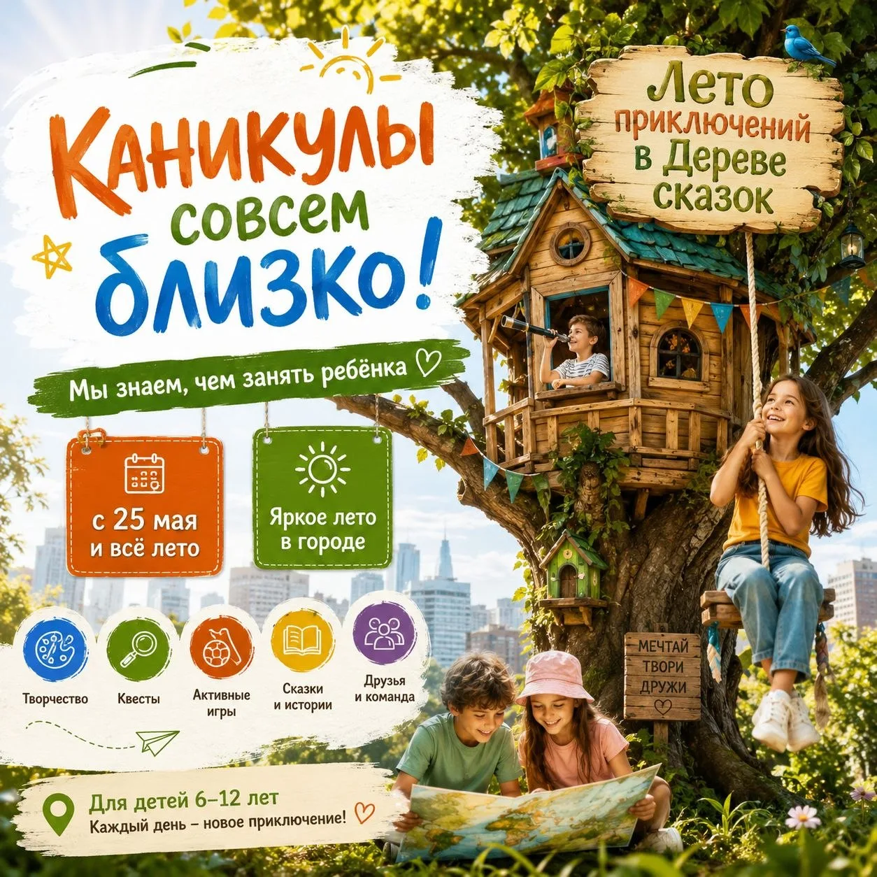 🌼С 25 мая дети под присмотром с 9.00 до 19.00!