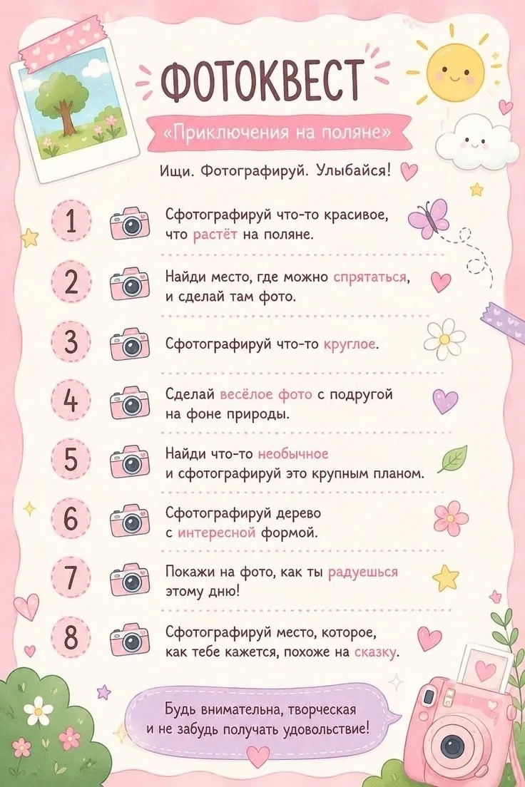 📸Лето - пора красивых фотографий! Много зелени, цветов, яркого солнца! Как же этим не забить память