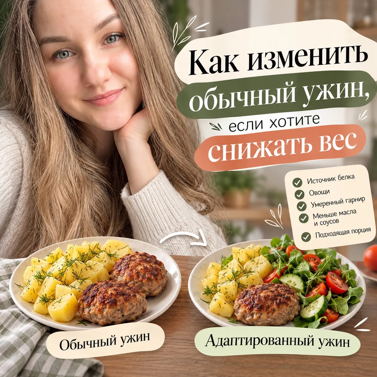 Как изменить обычный ужин, если хотите снижать вес