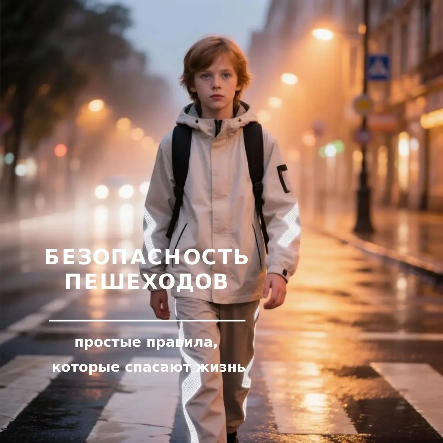 БЕЗОПАСНОСТЬ ПЕШЕХОДОВ В ТЁМНОЕ ВРЕМЯ СУТОК: простые правила, которые спасают жизнь