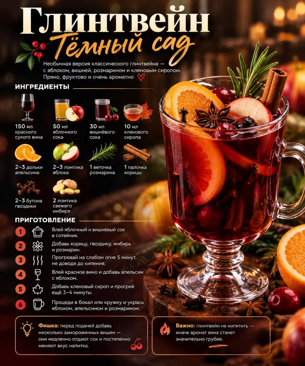 🍷🍎 Глинтвейн «Тёмный сад»