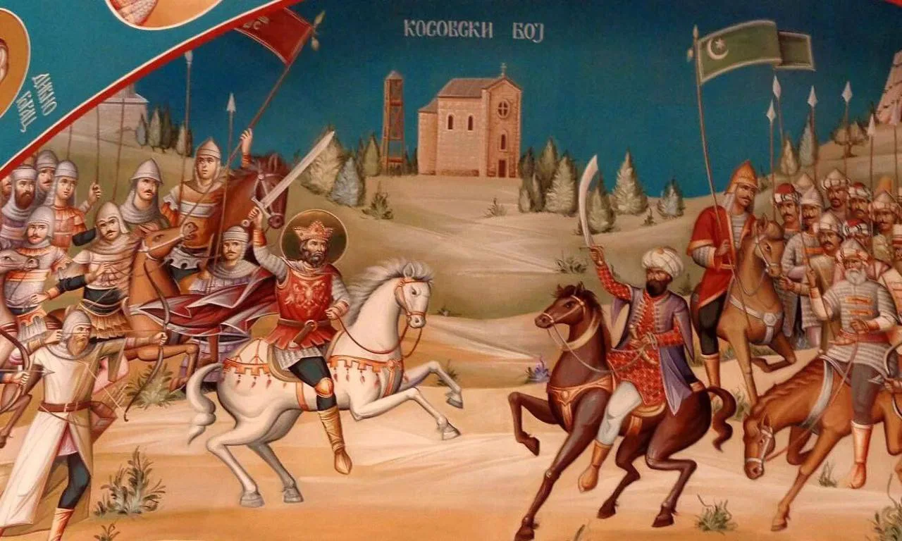 🗓 15 июня 1389 года произошла битва на Косовом поле.

Сербский князь Лазарь с опаской смотрел на то