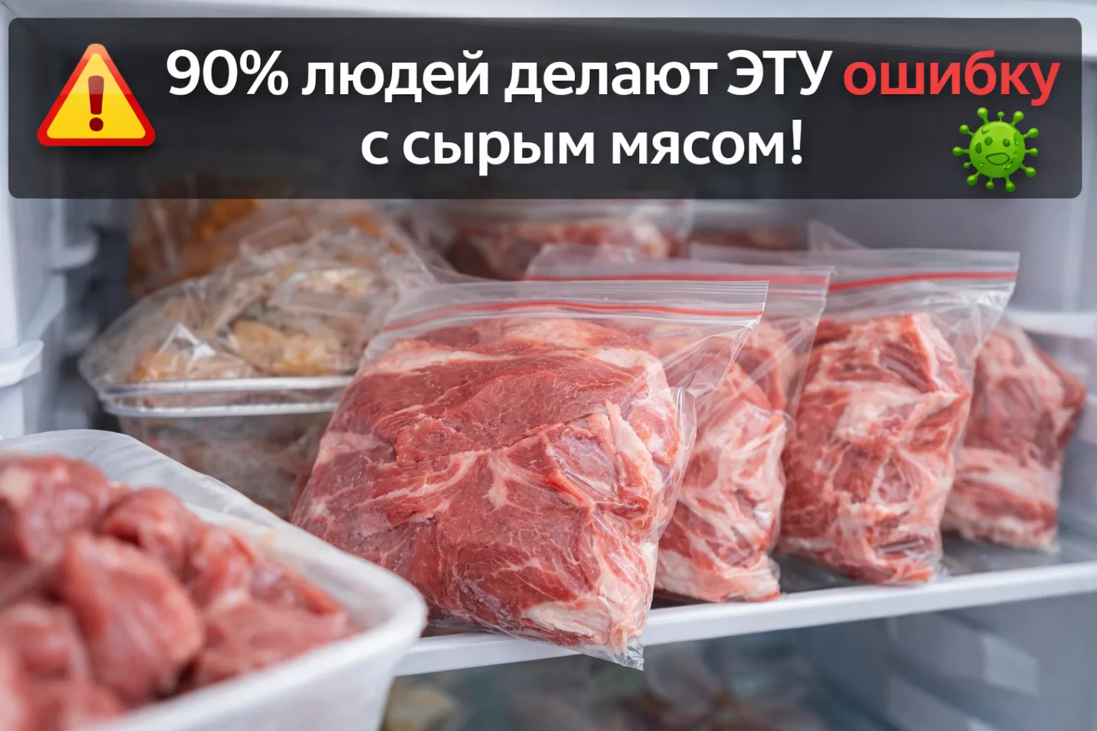 🥩⚠️ 90% людей делают ЭТУ ошибку с сырым мясом!