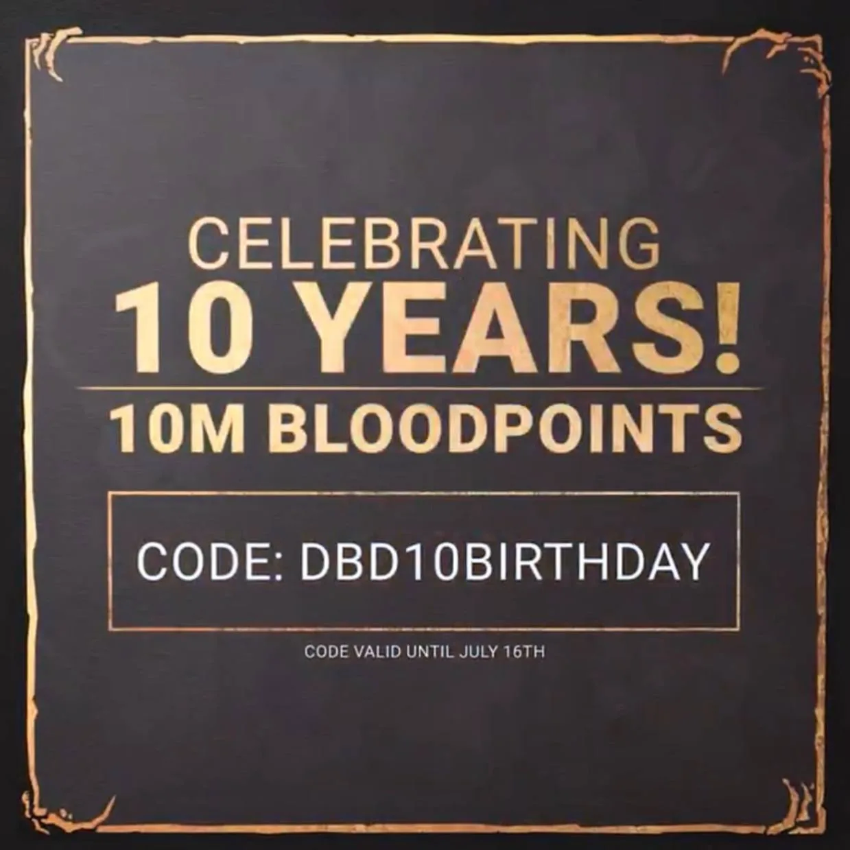 ⚡️Dead by Daylight сегодня празднует 10 лет — в честь этого разрабы решили подарить по 10 миллионов 