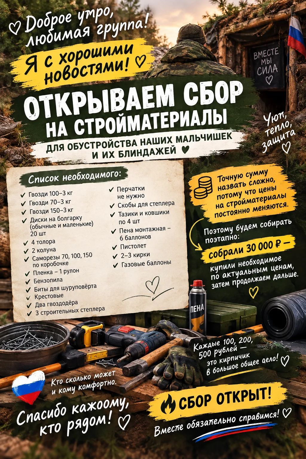 Реквизиты для добровольного Пожертвования