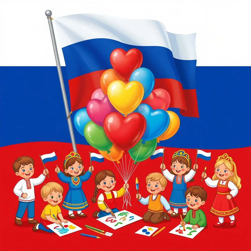 Коллектив нашего детского сада поздравляет ребят и их семьи с праздником!
Пусть День России принесёт