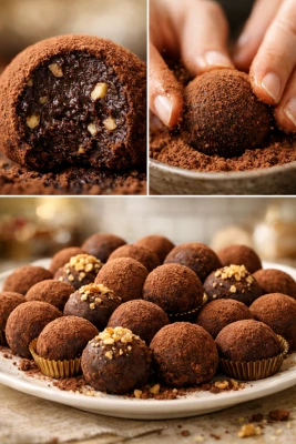 ДОМАШНИЕ ТРЮФЕЛИ — ШОКОЛАДНАЯ РОСКОШЬ БЕЗ ВЫПЕЧКИ! 🍫✨