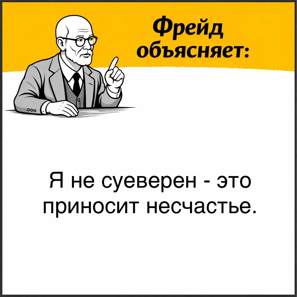 Фрейд приводит это высказывание как классический пример психологического парадокса.  На первый взгля