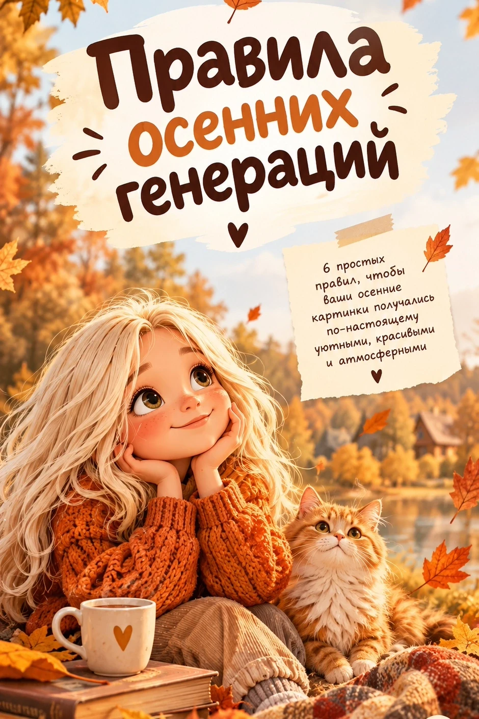 🍂 Почему у одних осенние генерации получаются «вау», а у других — просто картинка с ли...