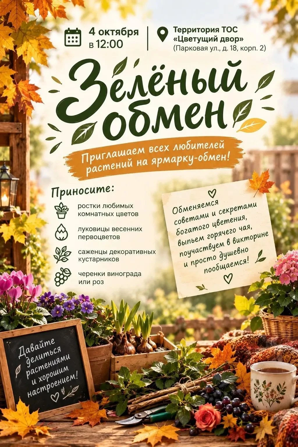 Для жителей района Парковой!