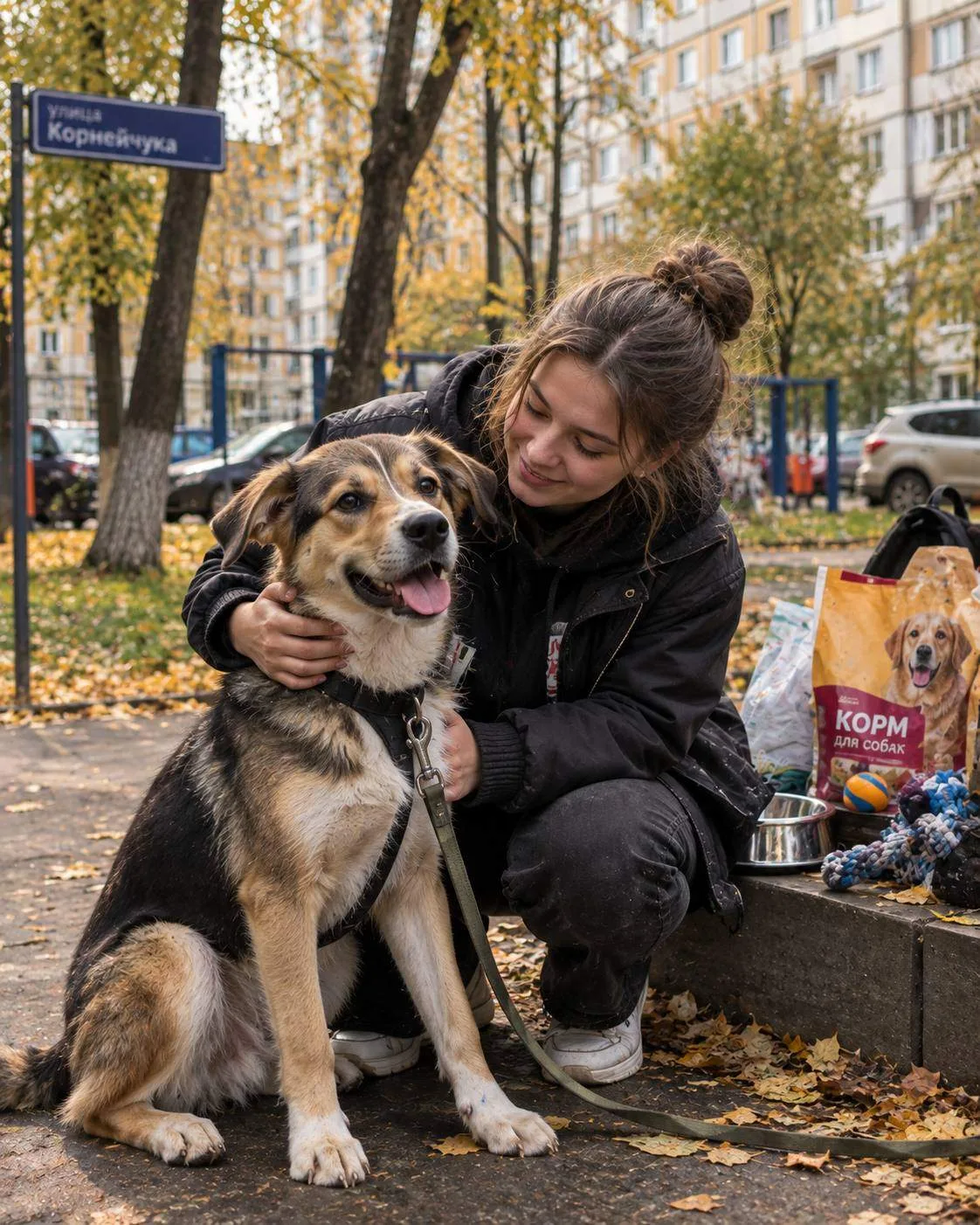 🗞️ В Москве неравнодушная жительница спасла брошенного пса и ищет ему семью