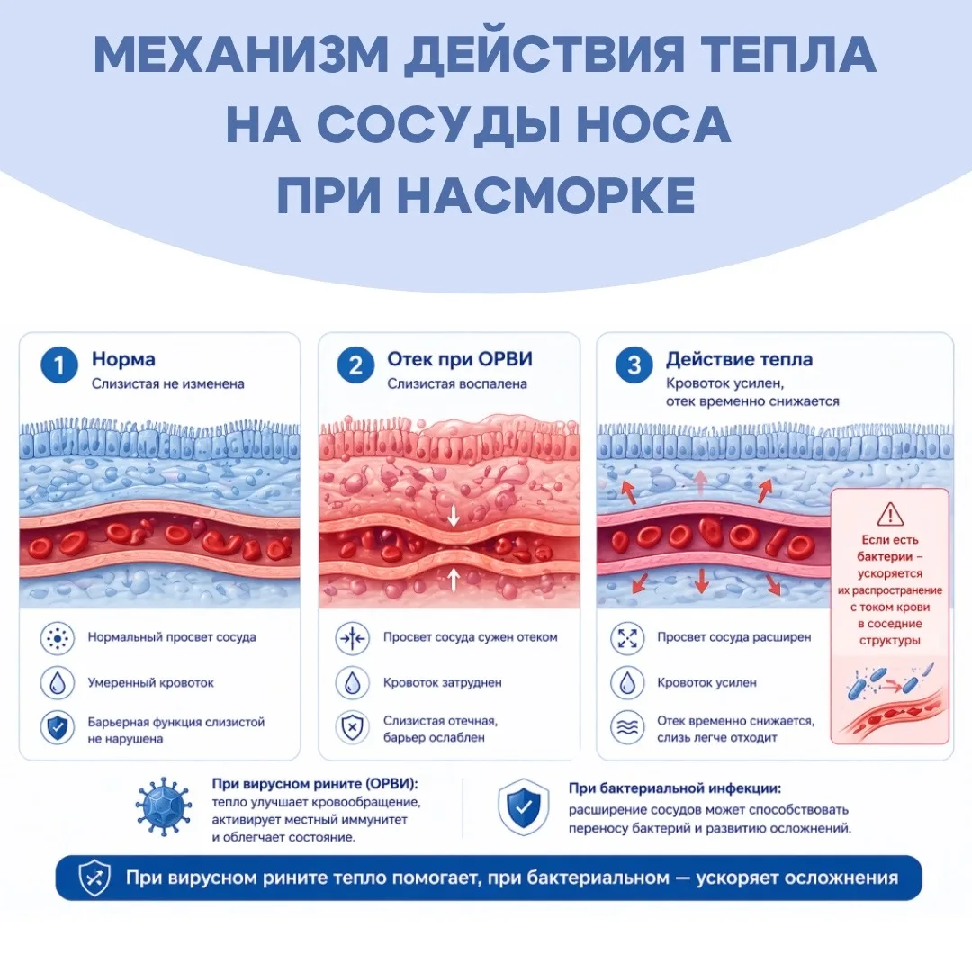 Прогревание носа при насморке — один из самых стойких народных методов, вокруг которого...