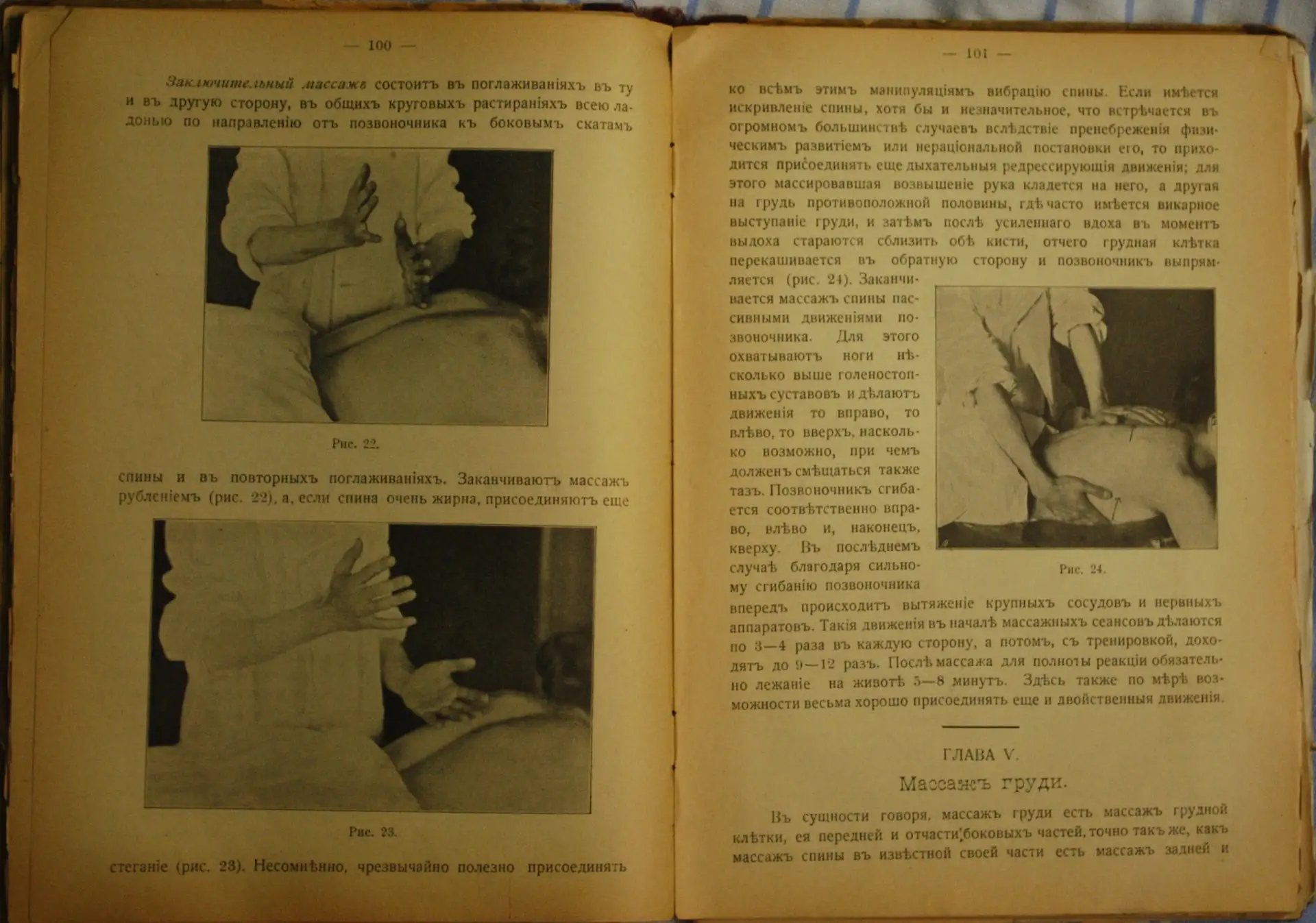 Массаж груди. Из книги Анохона и Крамаренко 1911 г