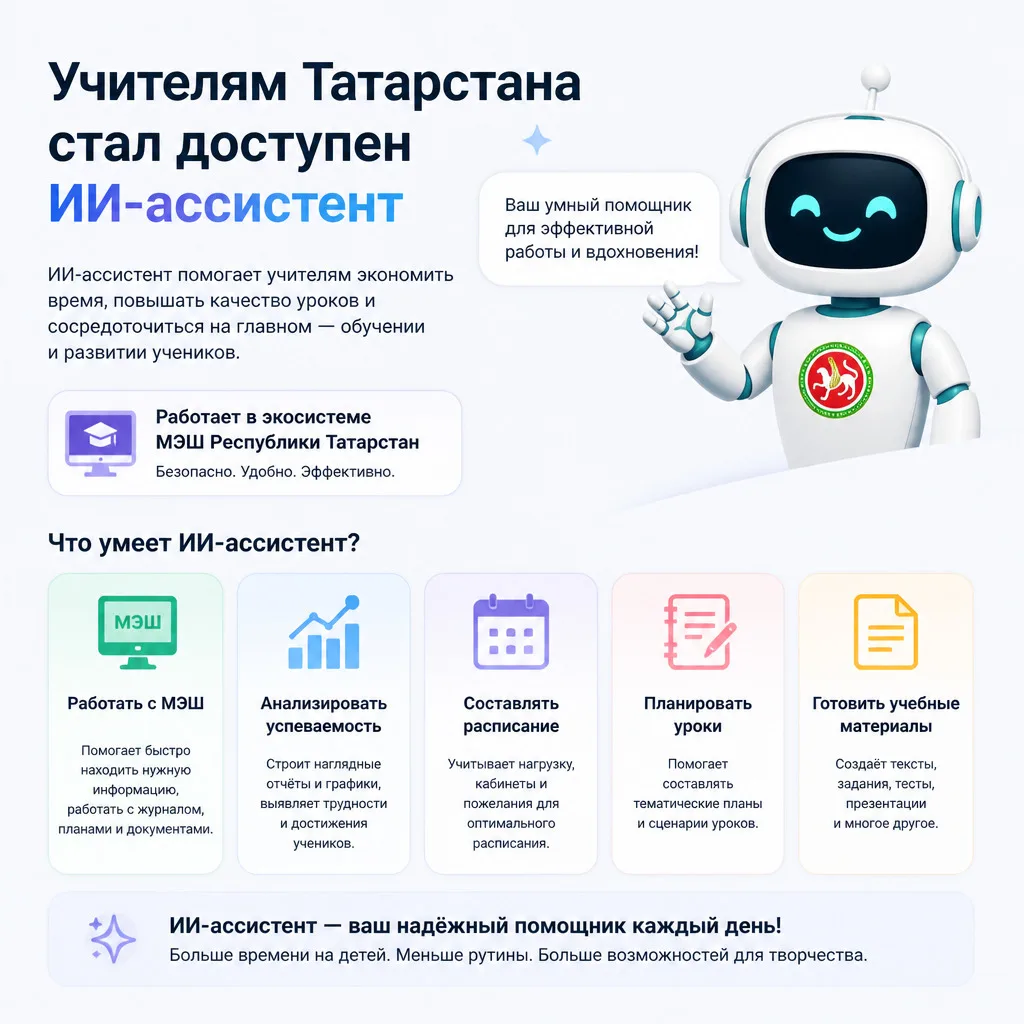 🤖 Учителям Татарстана стал доступен ИИ-ассистент