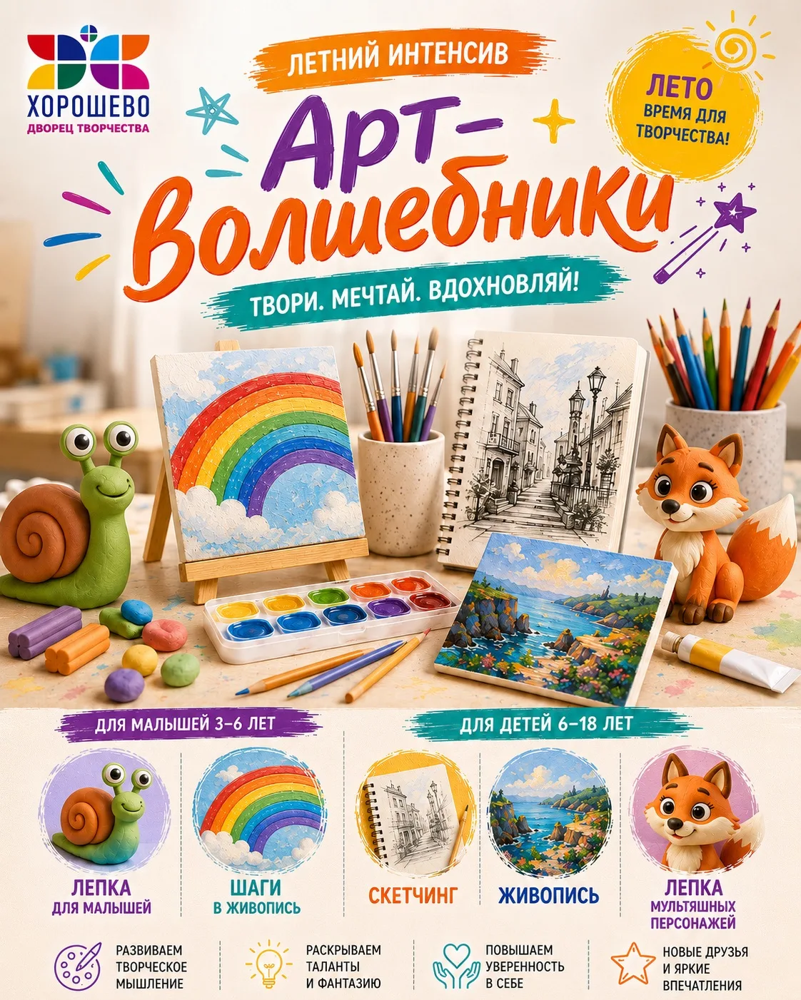 🎨Лето, которое вы превратите в искусство: «Арт-волшебники» в «Хорошево»