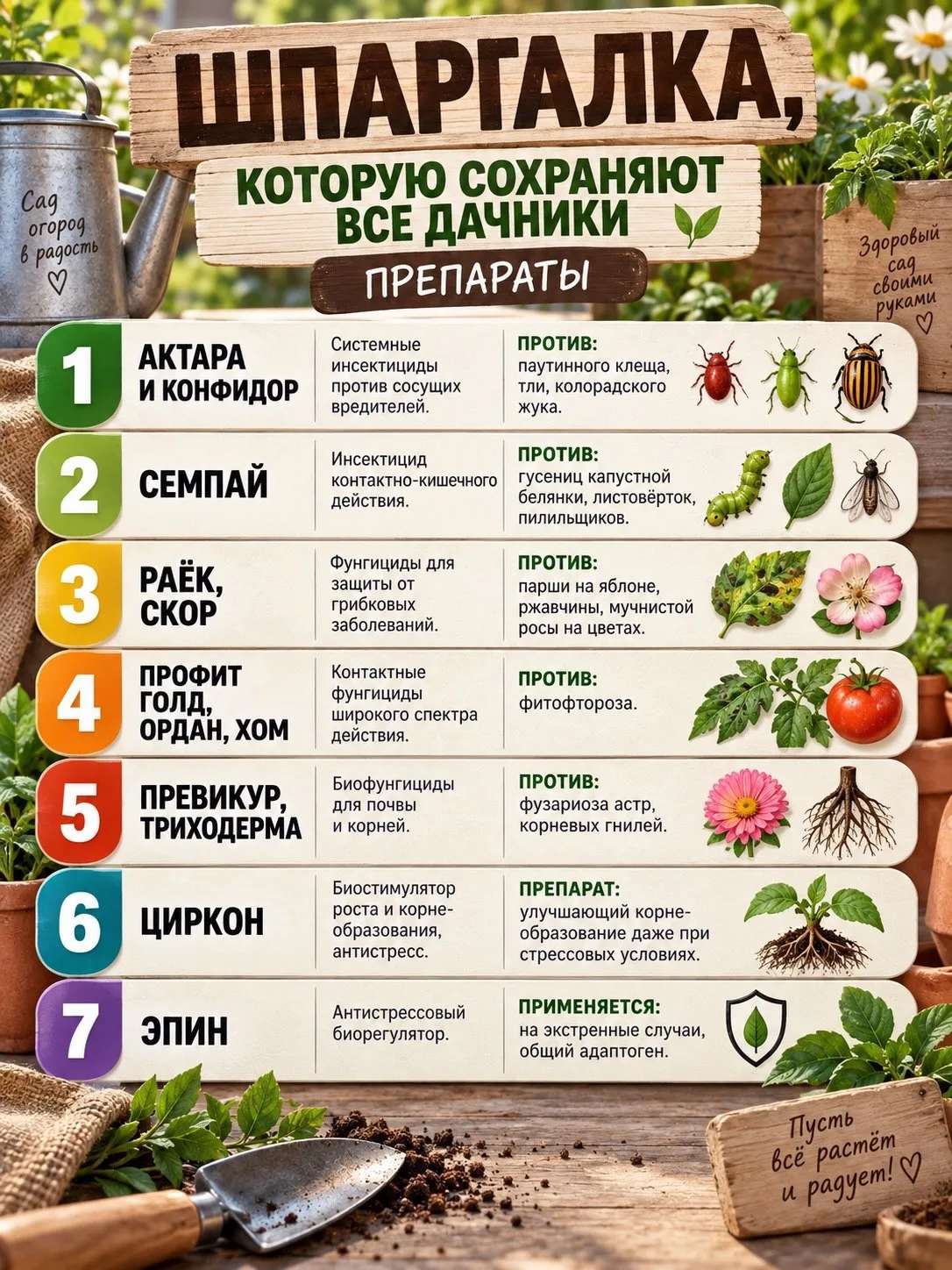 📝Шпаргалка, которую сохраняют все дачники