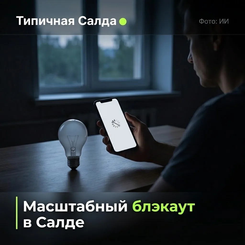 ⚡️ Масштабный блэкаут в Салде: как «частичная» авария оставила без света и интернета по...