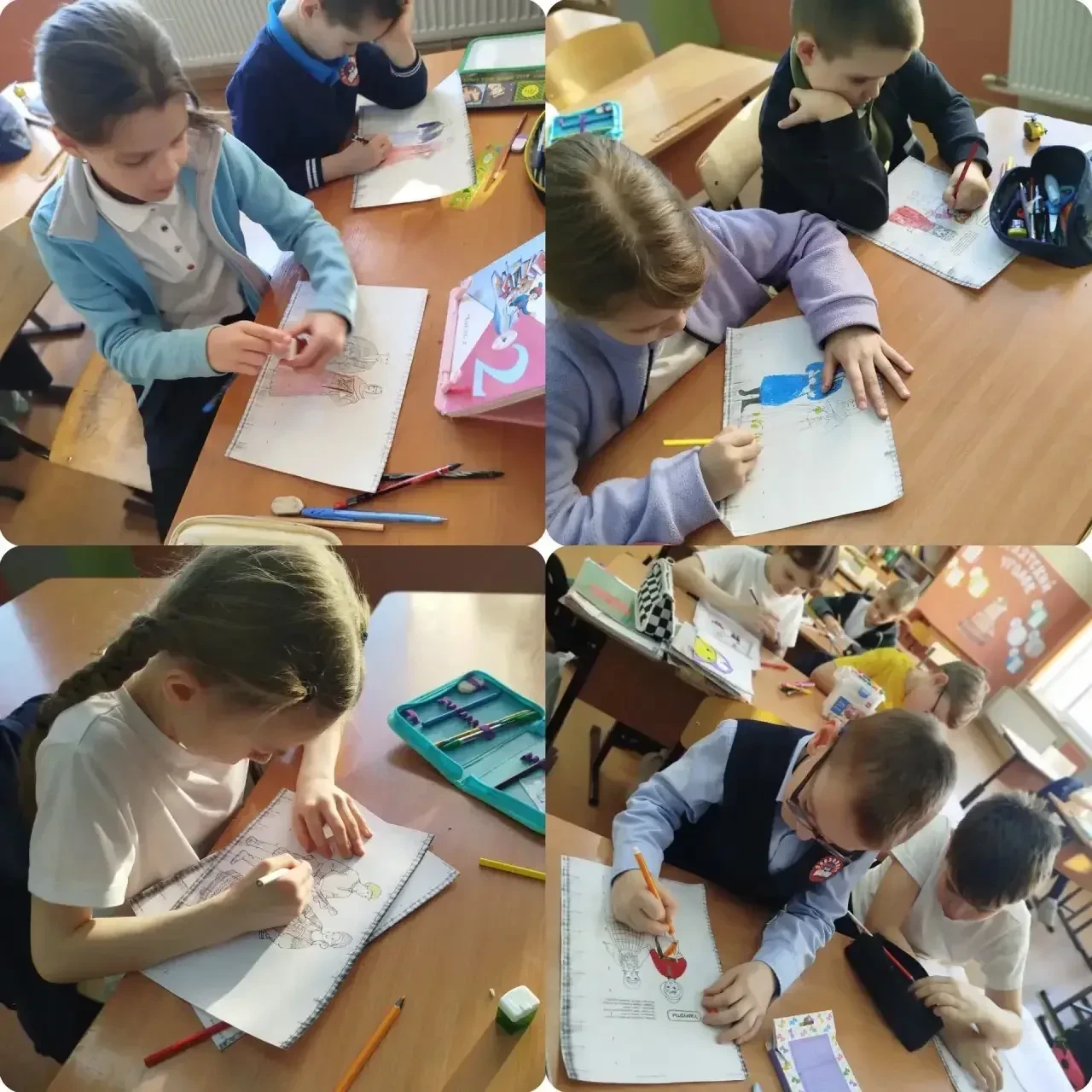 В нашей школе проходит декада начальных классов. В этом году под названием Год единства народов Росс