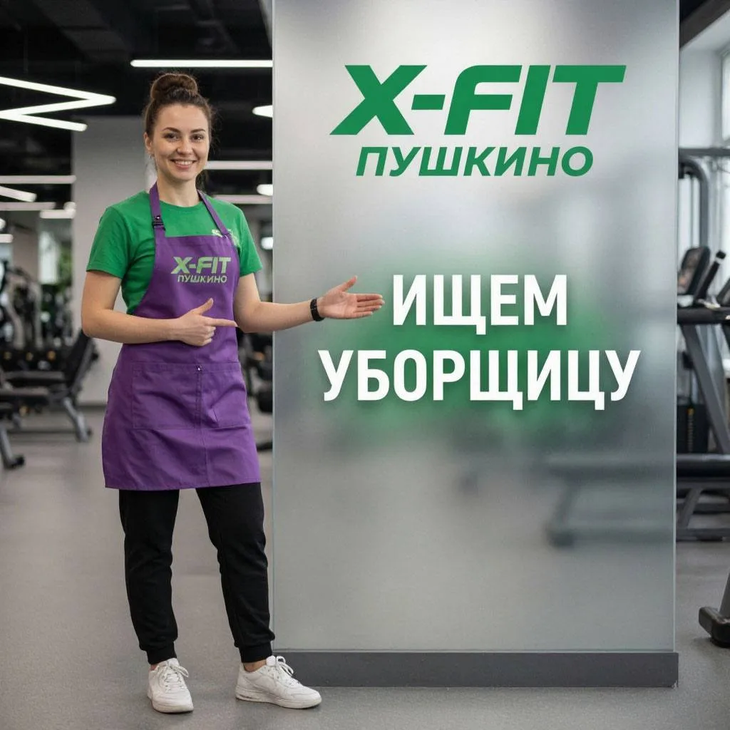 Вакансия: Уборщица в X-FIT Пушкино!