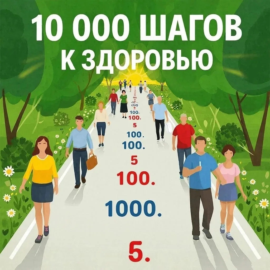 Присоединяйтесь к Всероссийской акции - 10 000 шагов к жизни!