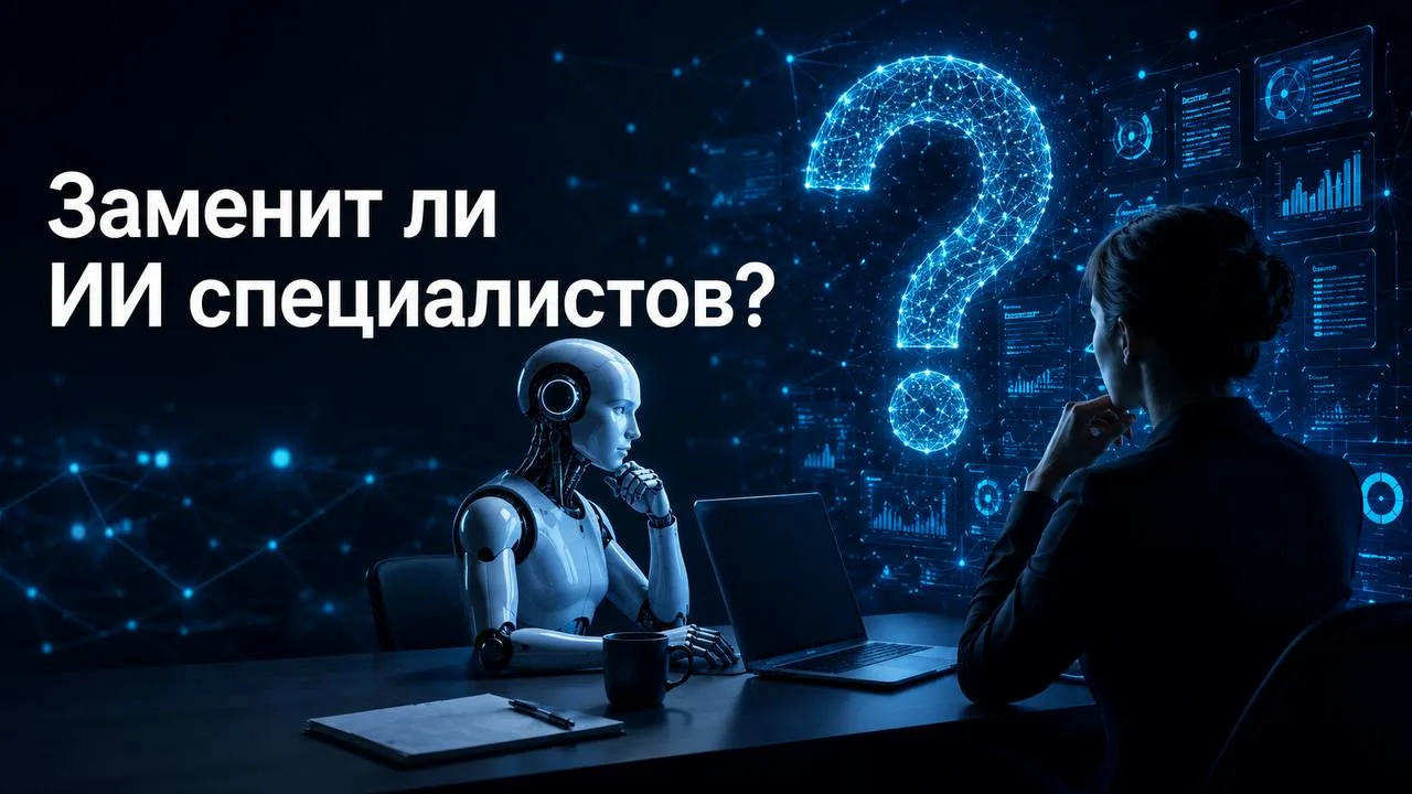 Мне часто говорят про страх, что искусственный интеллект заменит специалистов.