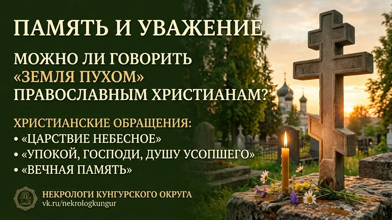 Можно ли говорить «земля пухом» православным христианским образом?