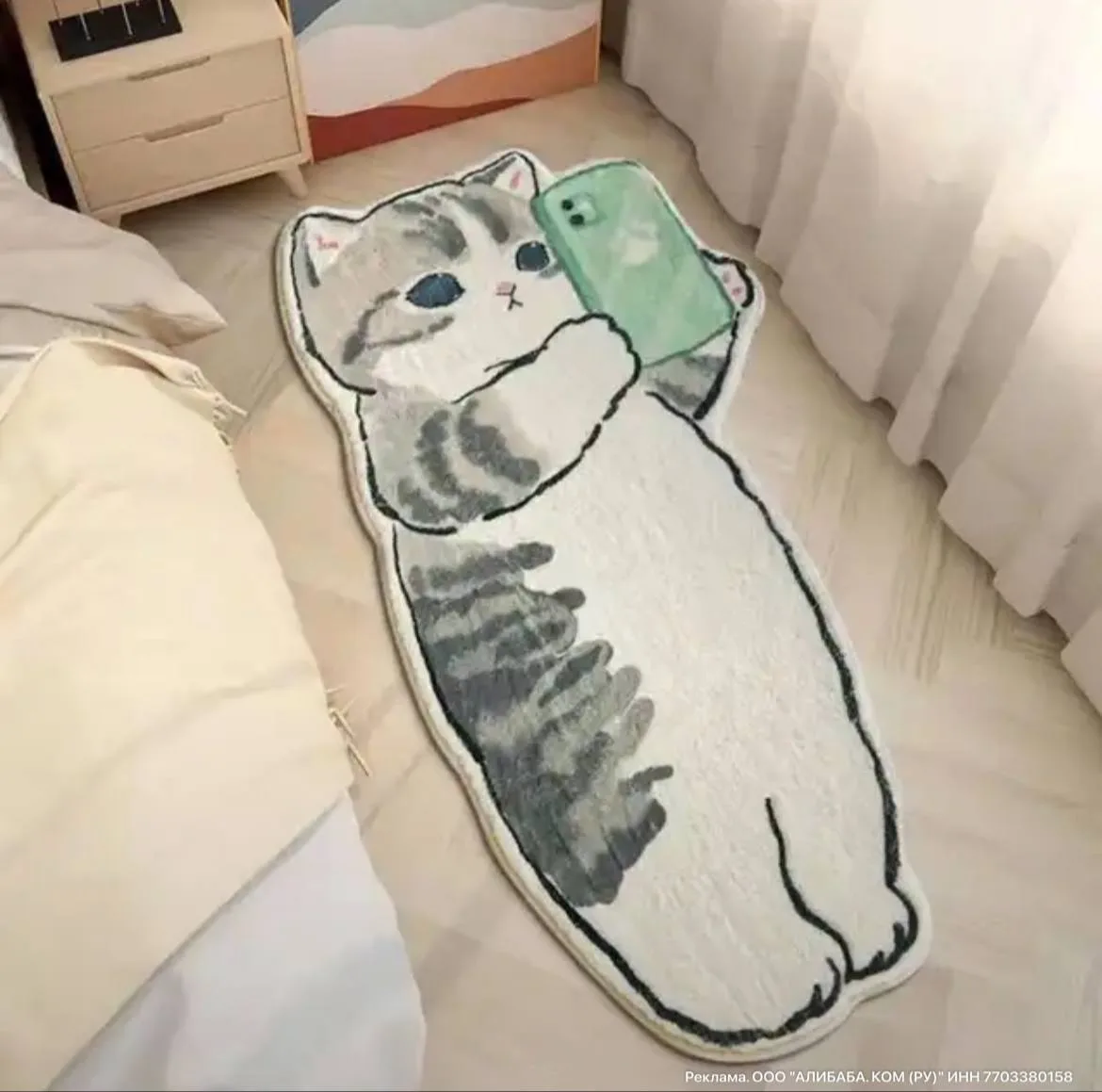 Очень милые коврики с изображением котиков 😻