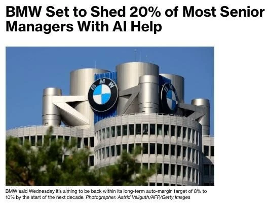 🤖 BMW заменит 20% топ-менеджмента на искусственный интеллект. Компания уверенно движет...