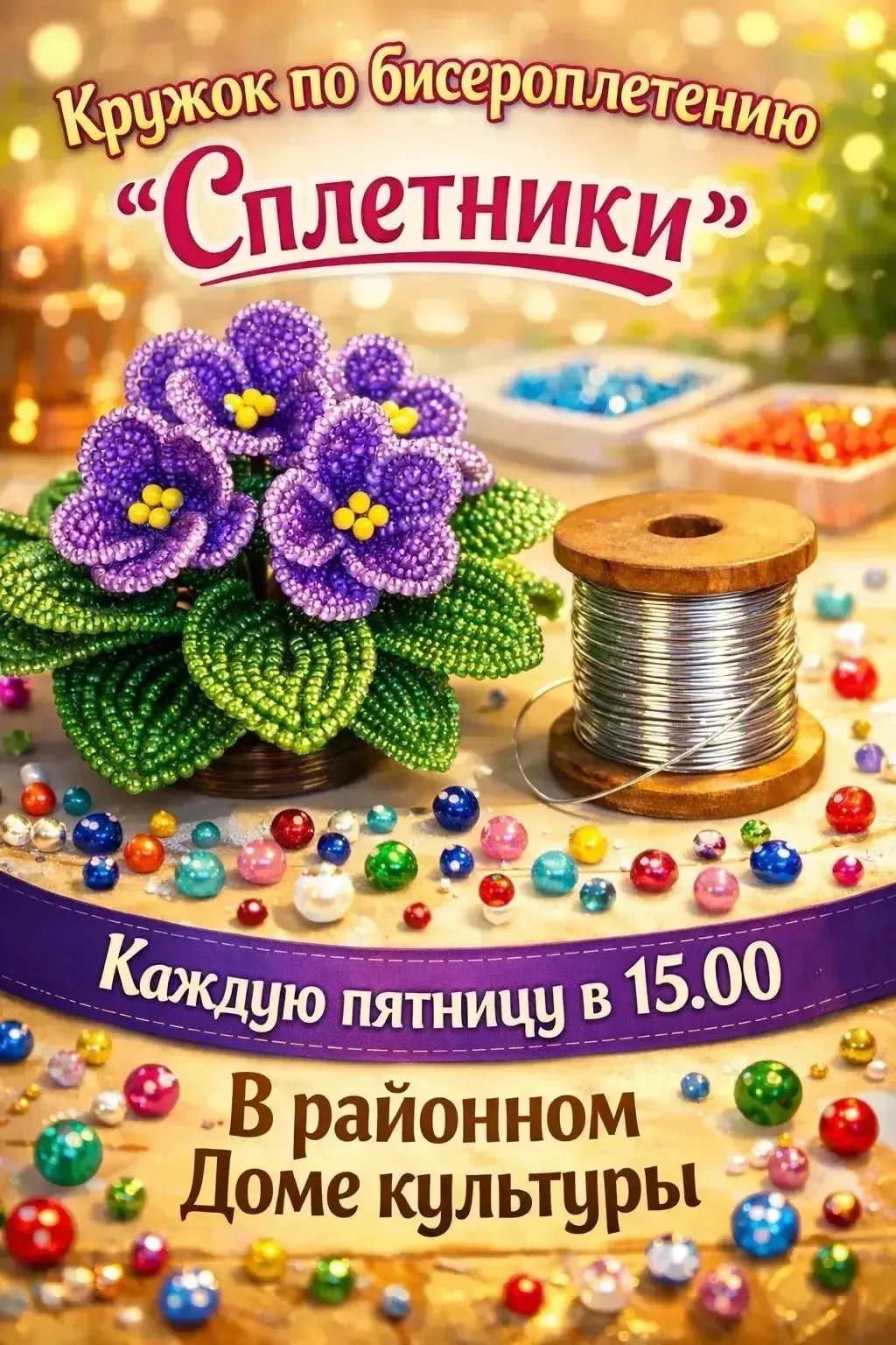🎉 Кружок бисероплетения «Сплетники» вновь открывает двери! 🎉
