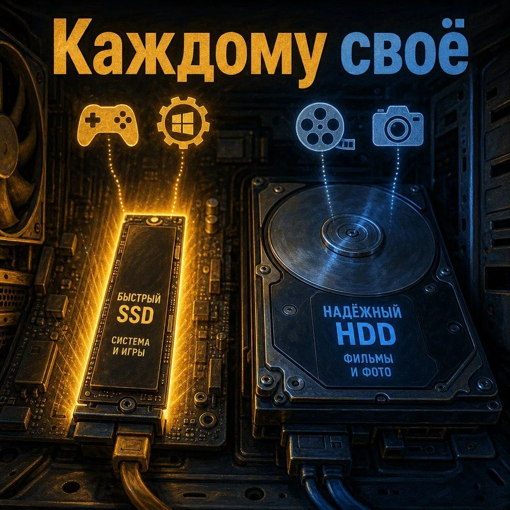 Совет дня: SSD для системы, HDD для всего остального

SSD быстрый, но у него ограниченный ресурс пер