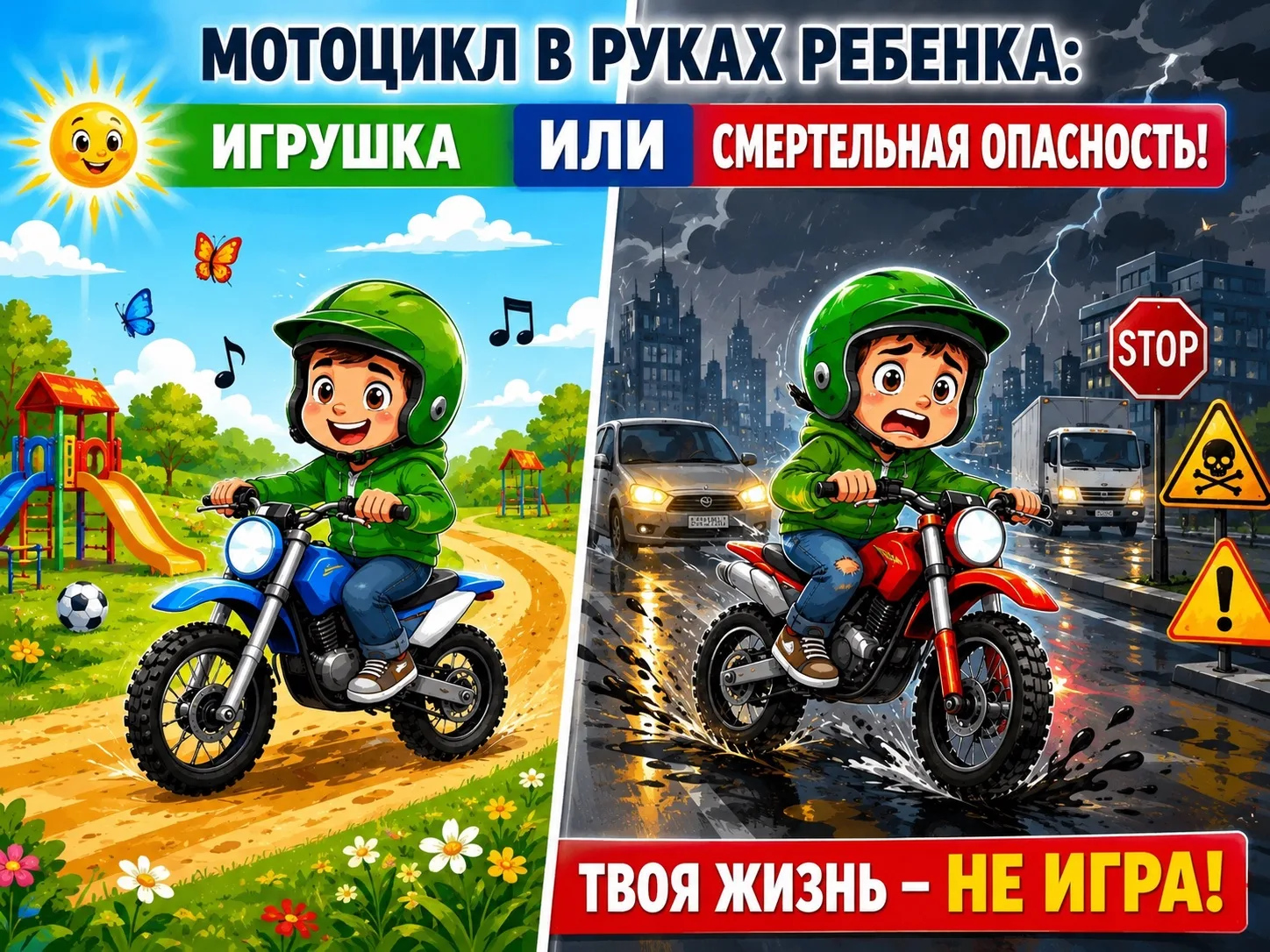 🏍️ ПИТБАЙК — ЭТО НЕ ИГРУШКА. РОДИТЕЛЯМ НА ЗАМЕТКУ!
