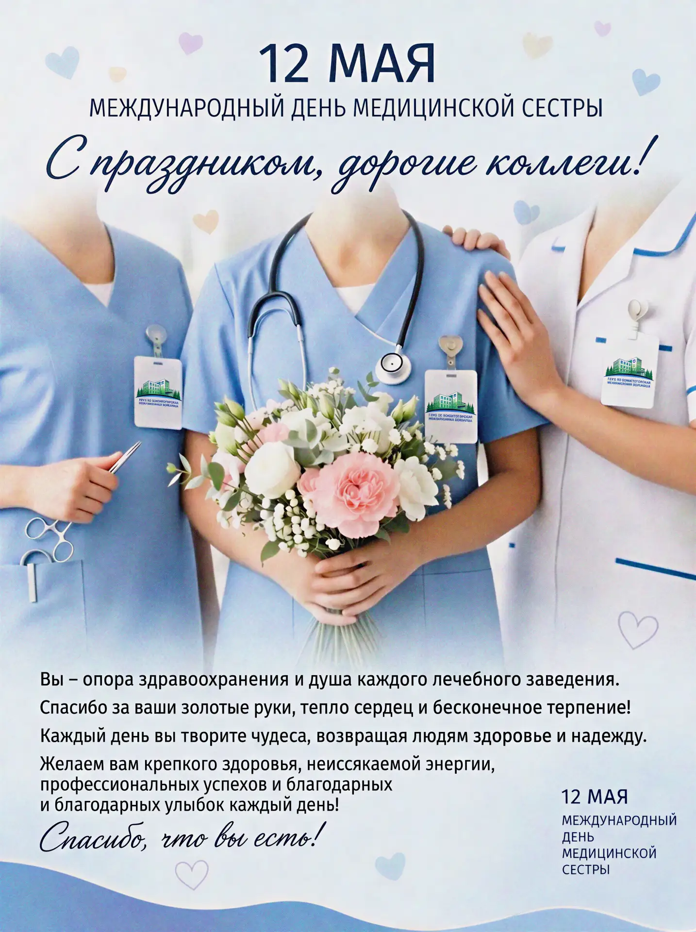 12 мая — Международный день медицинской сестры 👩‍⚕️💙