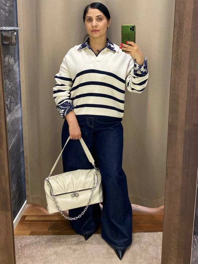 Образ дня от консультанта бутика WEEKEND Max Mara Ольги🤍 

Образ построен на чистой морской эстетик