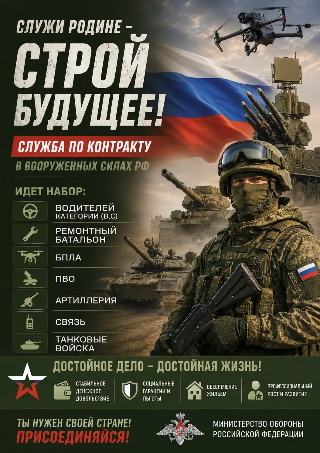 ❗❗ СРОЧНО: НАБОР ДОБРОВОЛЬЦЕВ НА КОНТРАКТ С МО РФ ❗❗