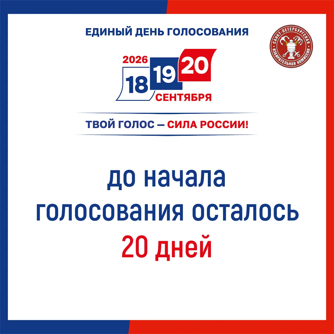 До первого дня голосования остается 20 дней