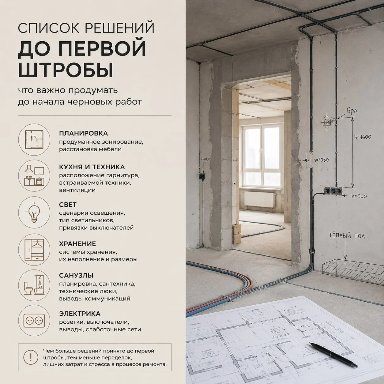 Список решений до первой штробы