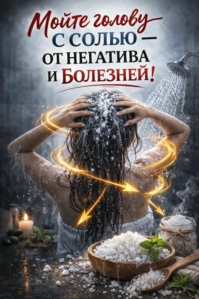 🧂 Мойте голову с солью — от негатива и болезней!